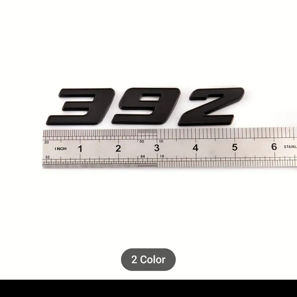 New 392 nameplate logo badge emblem 3M backing.  Choose color - Picture 5 of 7